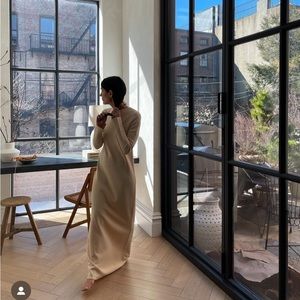 Zara Cream Long Knit Dress